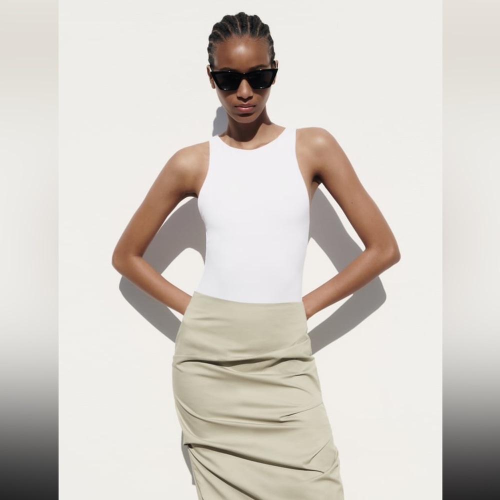 White halter neck bodysuit NWT